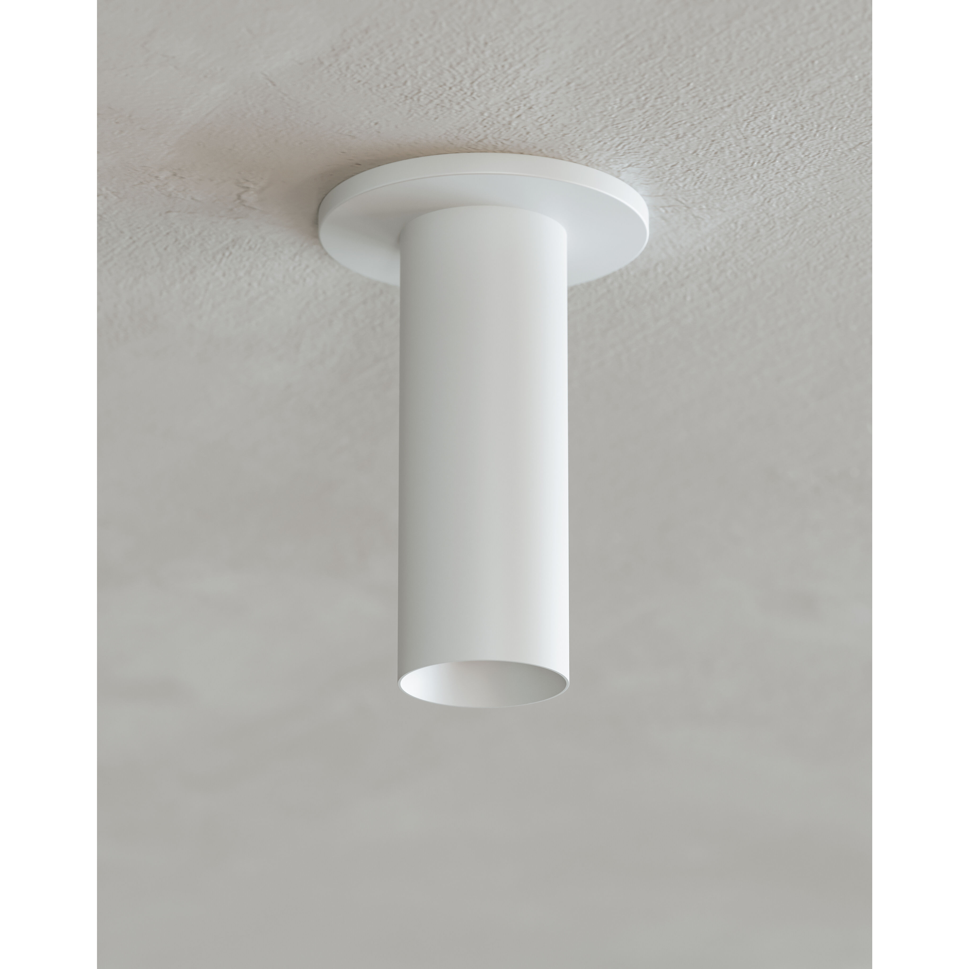 Luxe Cylinder LED 3.5 inch Semi Gloss White Flush Mount Ceiling Light